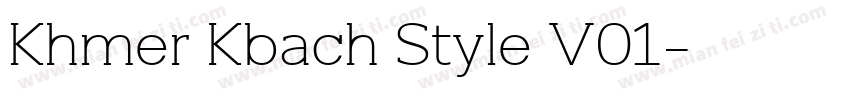 Khmer Kbach Style V01字体转换